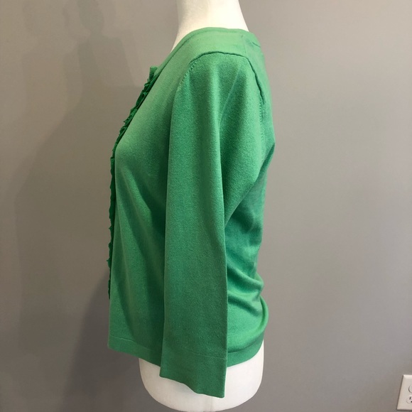 Kate Spade green 3/4 sleeve cardigan, size M - Picture 4 of 8